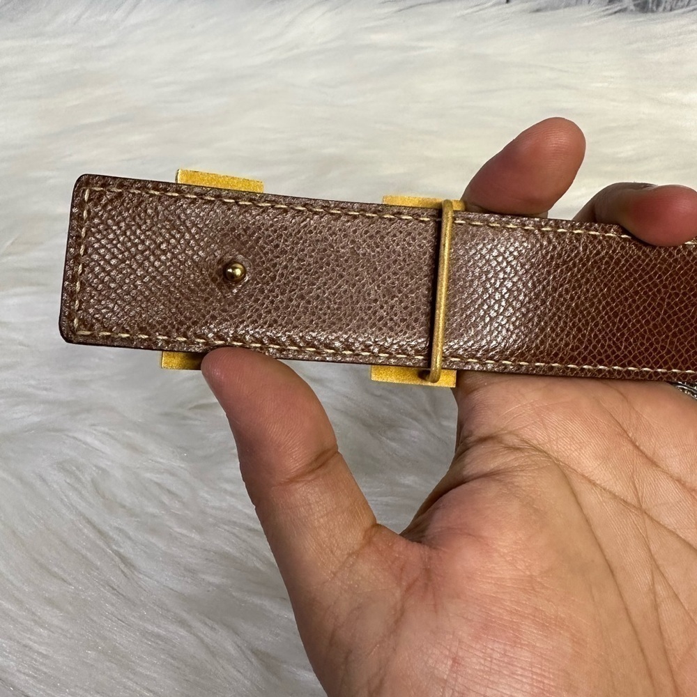 HERMES reversible leather belt in gold hardware - Picture 5 of 16